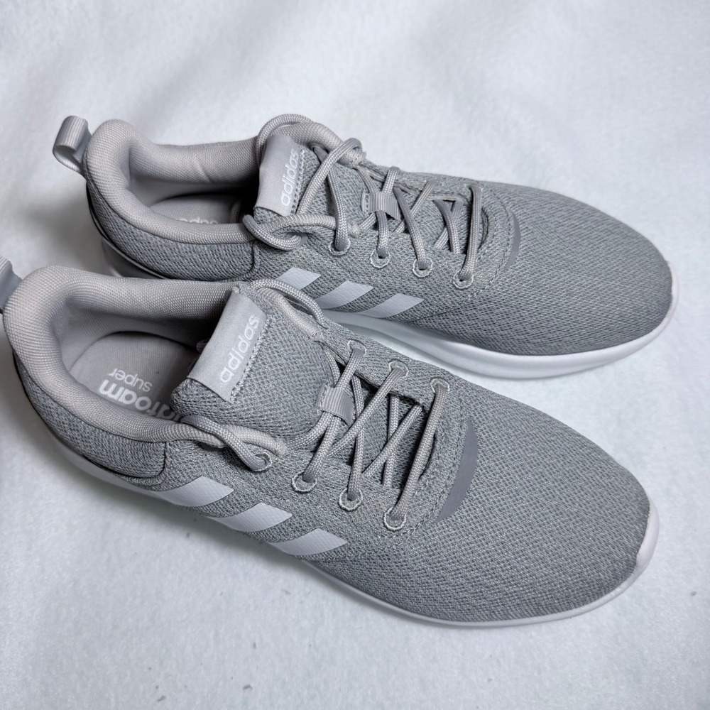 Adidas QT Racer 2.0 Women 8 Grey White Running Shoes FY8312 Cloudfoam Sneakers - Picture 14 of 15